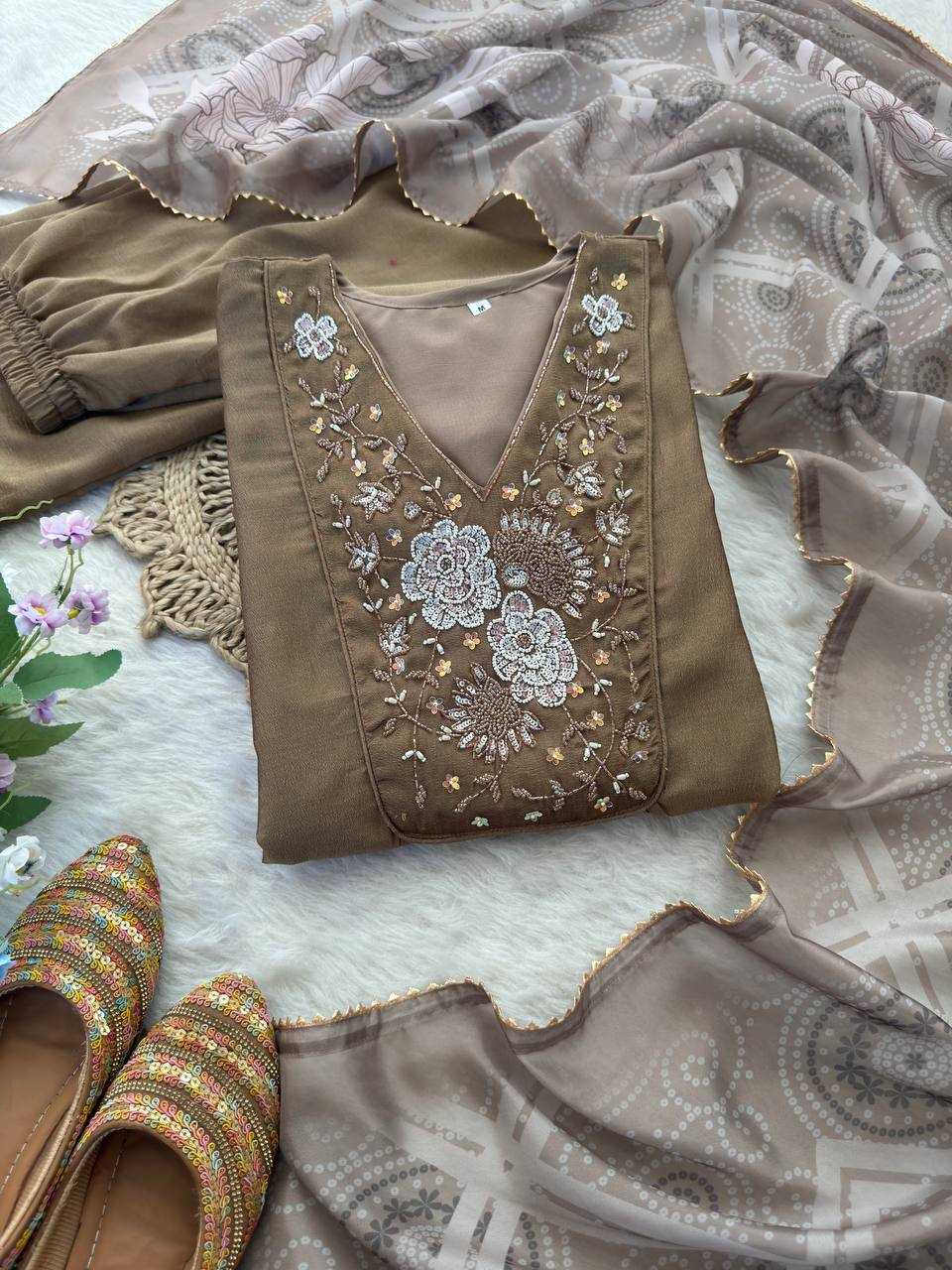Ynf Vichitra Silk KESH513 459 Gowns Wholesale Fancy Gowns Embroidery Gowns Gown With Dupatta Manufacturer