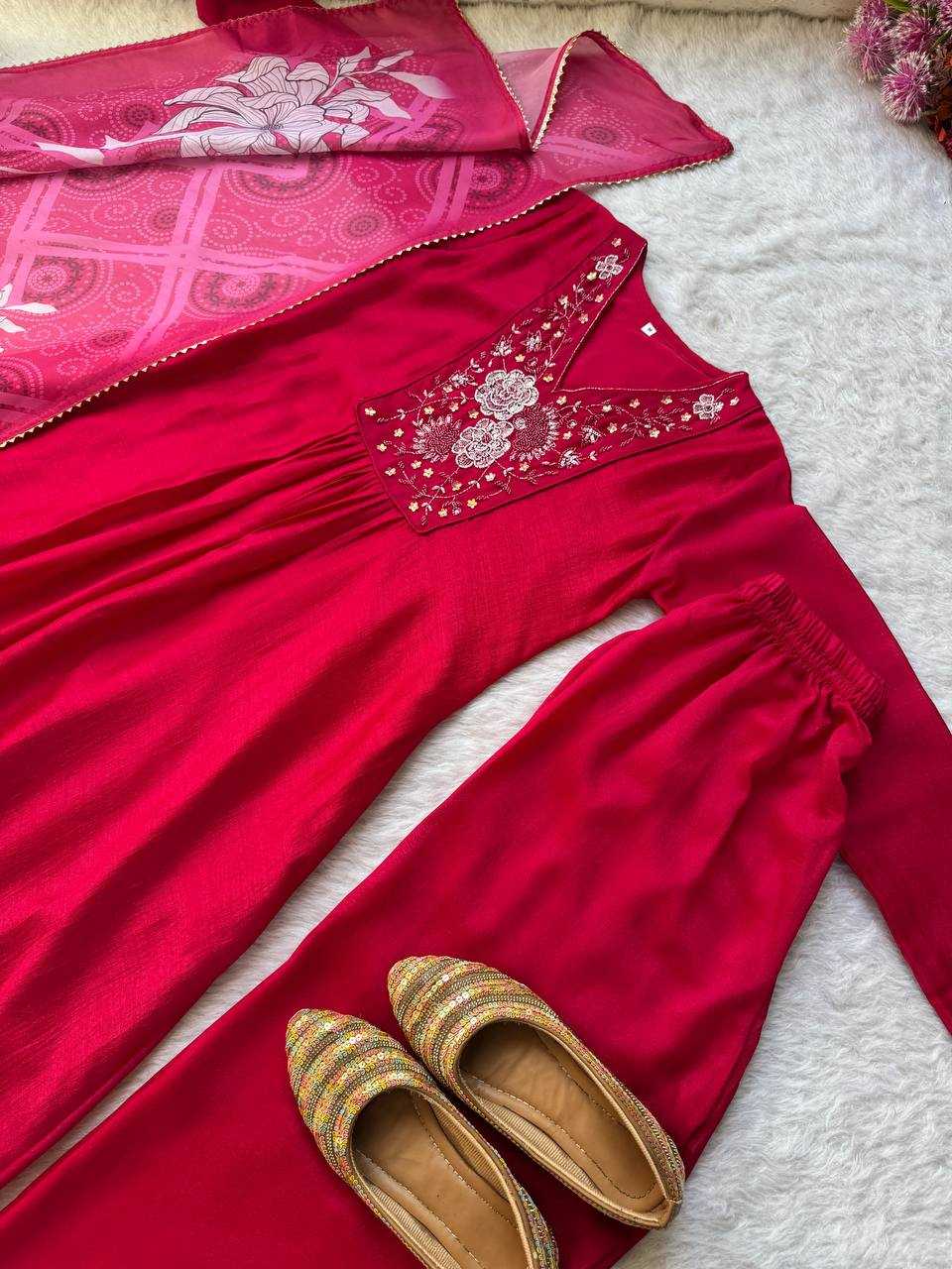 Ynf Vichitra Silk KESH513 459 Gowns Wholesale Fancy Gowns Embroidery Gowns Gown With Dupatta Manufacturer