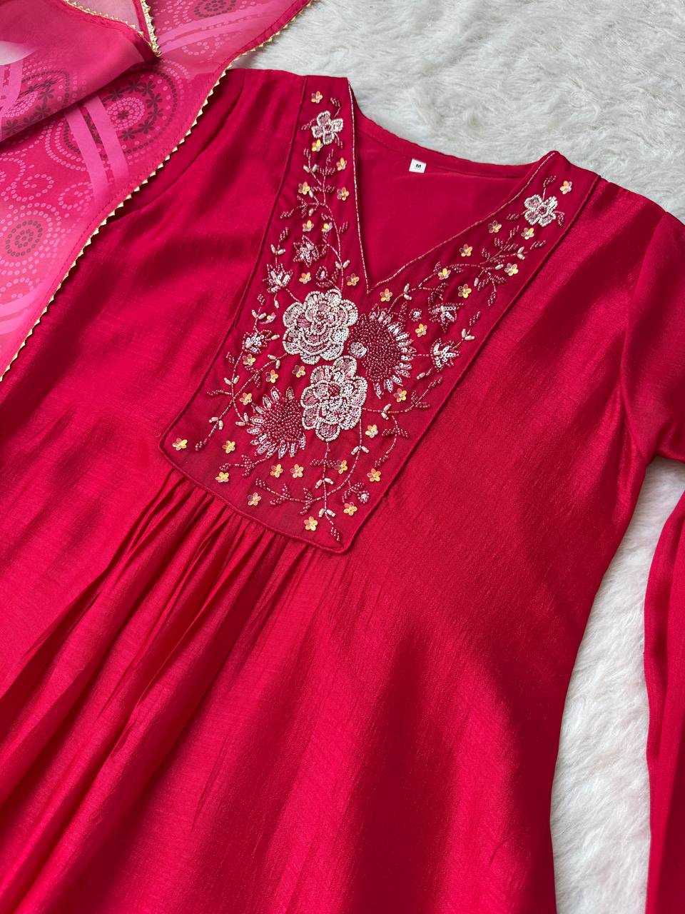 Ynf Vichitra Silk KESH513 459 Gowns Wholesale Fancy Gowns Embroidery Gowns Gown With Dupatta Manufacturer