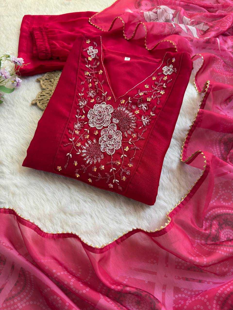 Ynf Vichitra Silk KESH513 459 Gowns Wholesale Fancy Gowns Embroidery Gowns Gown With Dupatta Manufacturer