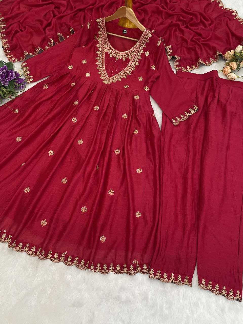 Ynf Vichitra Silk KESH529 SIMRAN Suits & Dresses Wedding Collections Festive Collections Wholesale Embroidery Suits Ladies Silk Suit Designer Suits Manufacturer