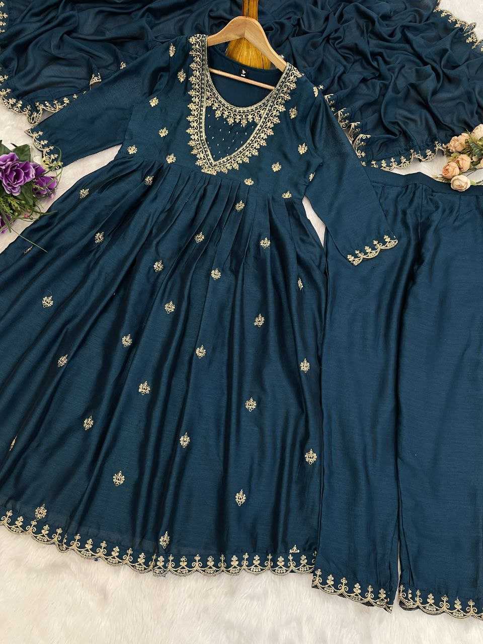 Ynf Vichitra Silk KESH529 SIMRAN Suits & Dresses Wedding Collections Festive Collections Wholesale Embroidery Suits Ladies Silk Suit Designer Suits Manufacturer