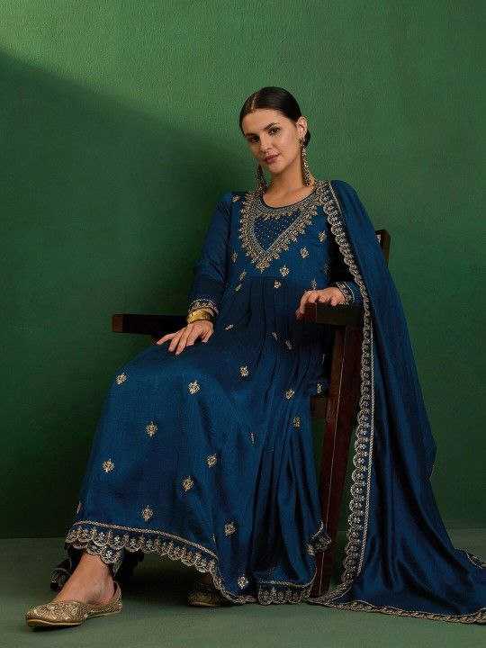 Ynf Vichitra Silk KESH529 SIMRAN Suits & Dresses Wedding Collections Festive Collections Wholesale Embroidery Suits Ladies Silk Suit Designer Suits Manufacturer