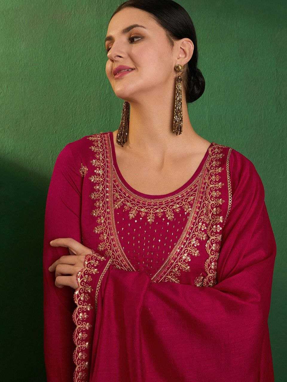 Ynf Vichitra Silk KESH529 SIMRAN Suits & Dresses Wedding Collections Festive Collections Wholesale Embroidery Suits Ladies Silk Suit Designer Suits Manufacturer