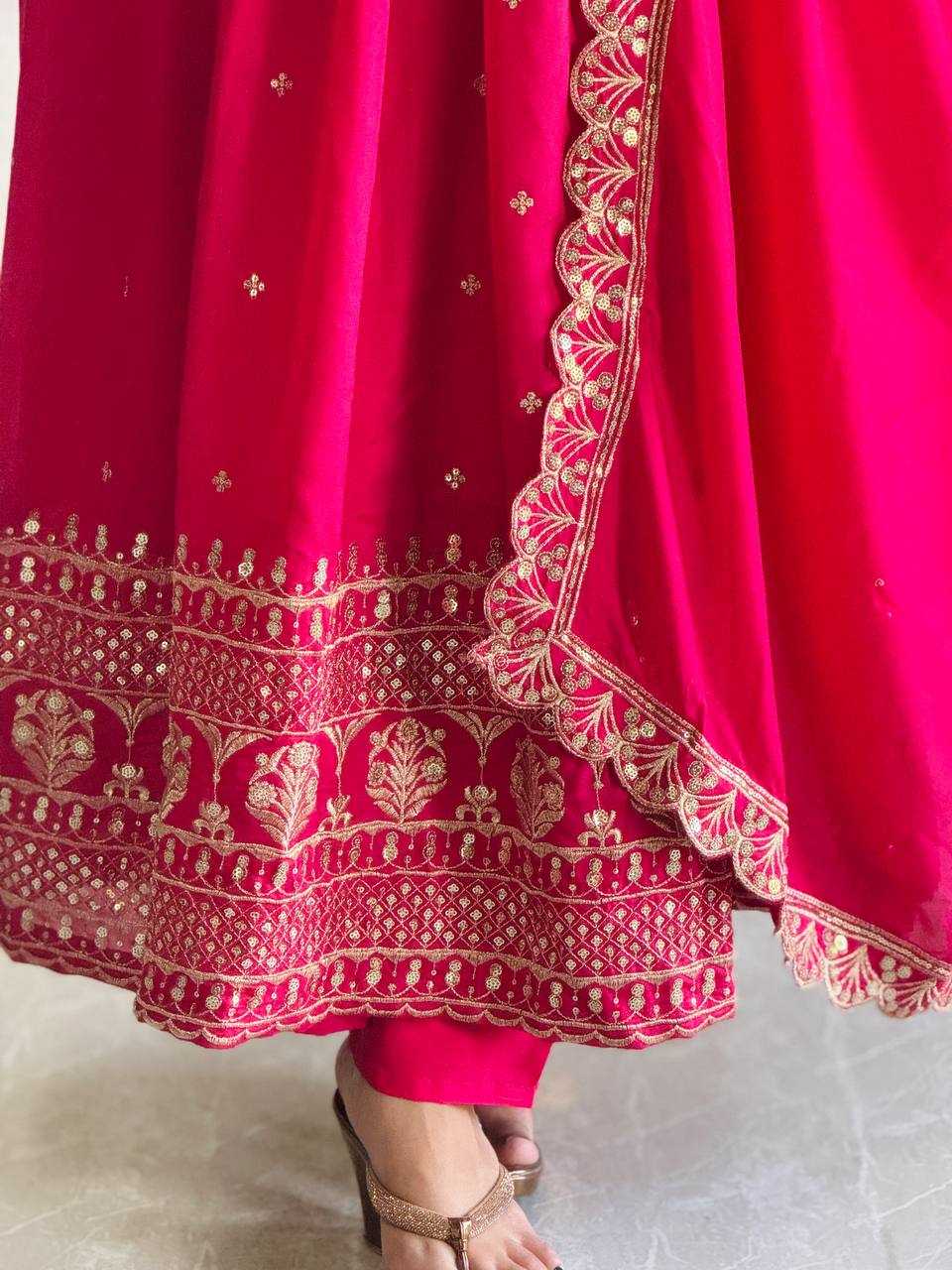 Ynf Vichitra Silk KESH533 5093 Gowns Wholesale Embroidery Gowns Anarkali Gown Long Gowns Sequin Gowns Manufacturer