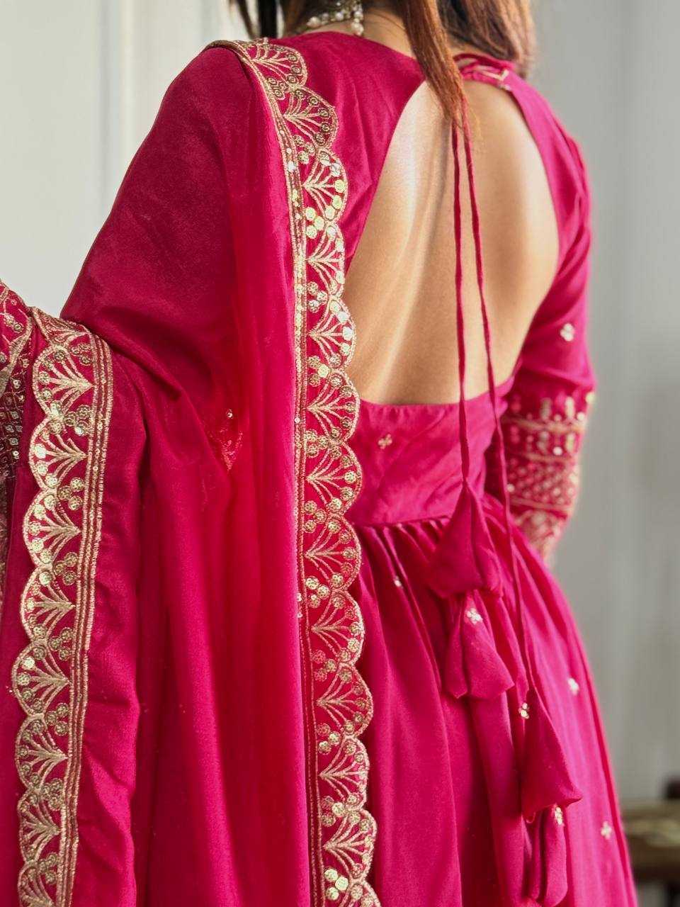 Ynf Vichitra Silk KESH533 5093 Gowns Wholesale Embroidery Gowns Anarkali Gown Long Gowns Sequin Gowns Manufacturer