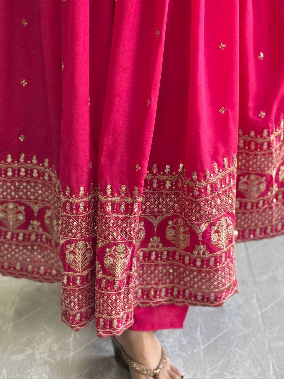 Ynf Vichitra Silk KESH533 5093 Gowns Wholesale Embroidery Gowns Anarkali Gown Long Gowns Sequin Gowns Manufacturer