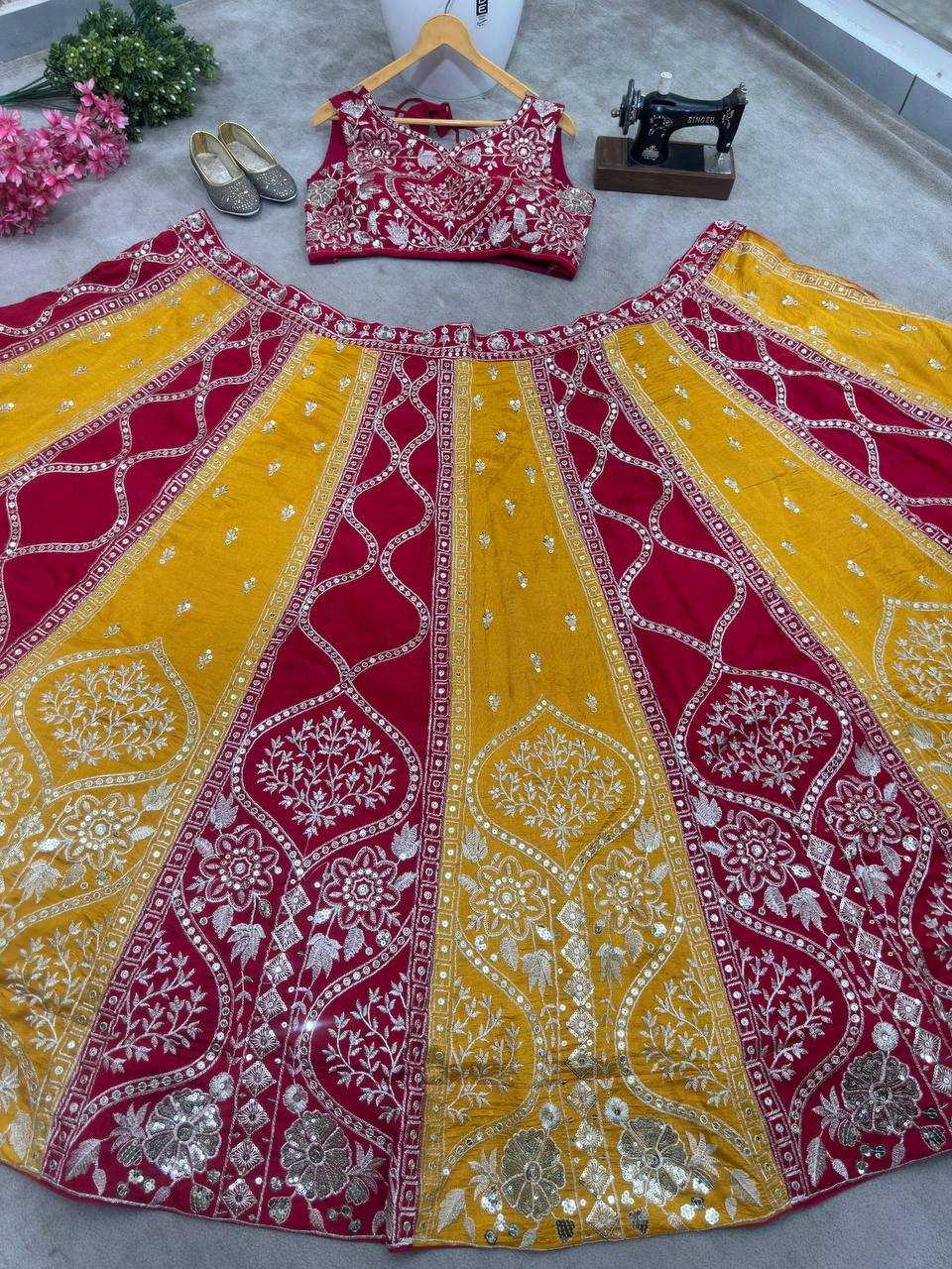 Ynf Vichitra Silk KESH533 5104 Lehengas Wholesale Fancy Lehenga Embroidered Lehenga Lehenga For Haldi Sequins Lehenga Lehenga With Cancan Manufacturer