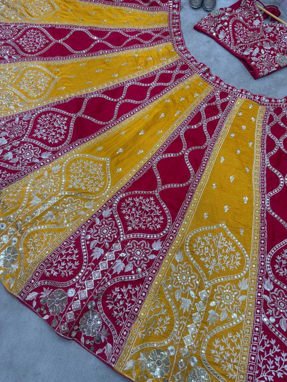 Ynf Vichitra Silk KESH533 5104 Lehengas Wholesale Fancy Lehenga Embroidered Lehenga Lehenga For Haldi Sequins Lehenga Lehenga With Cancan Manufacturer