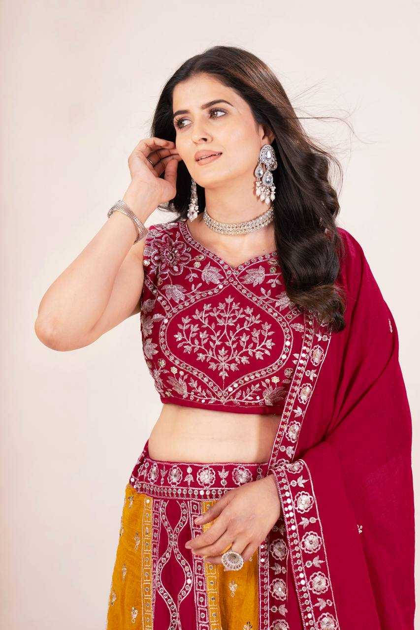 Ynf Vichitra Silk KESH533 5104 Lehengas Wholesale Fancy Lehenga Embroidered Lehenga Lehenga For Haldi Sequins Lehenga Lehenga With Cancan Manufacturer