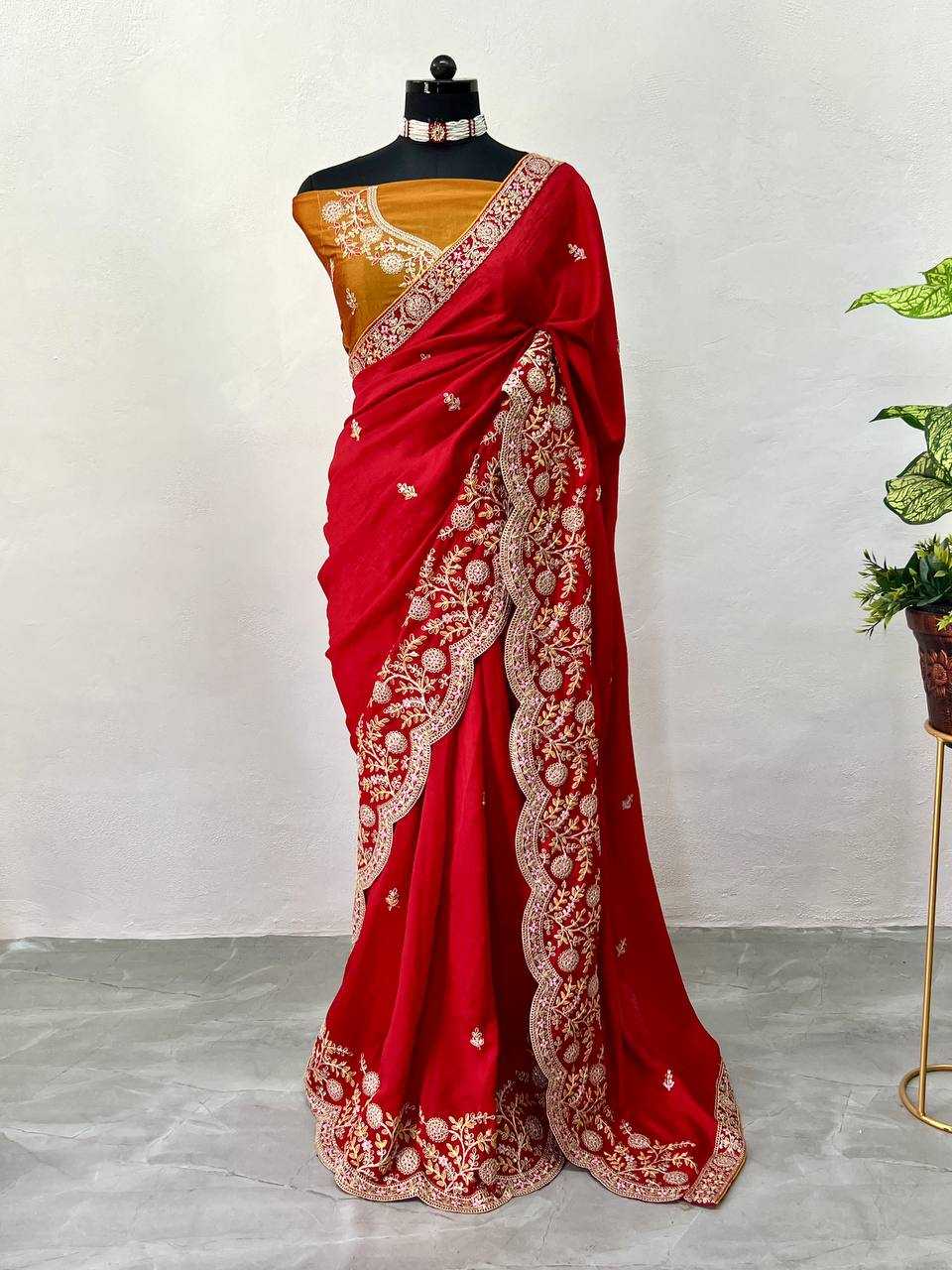 Ynf Vichitra Silk KESH543 106 Sarees Wholesale Fancy Sarees Sequence Sarees Embroidered Sarees Manufacturer