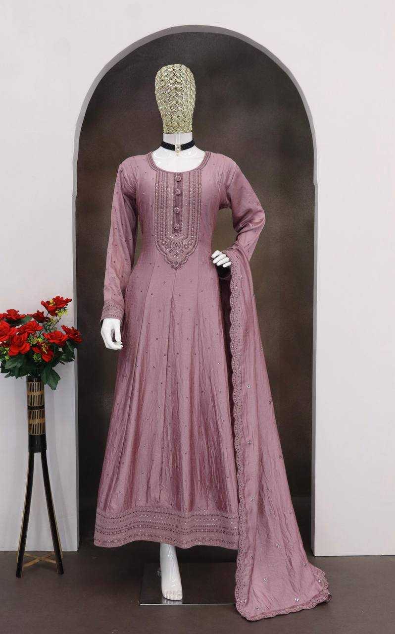 Ynf Vichitra Silk RIN131 10012 Gowns Wholesale Silk Gowns Gown With Dupatta Manufacturer