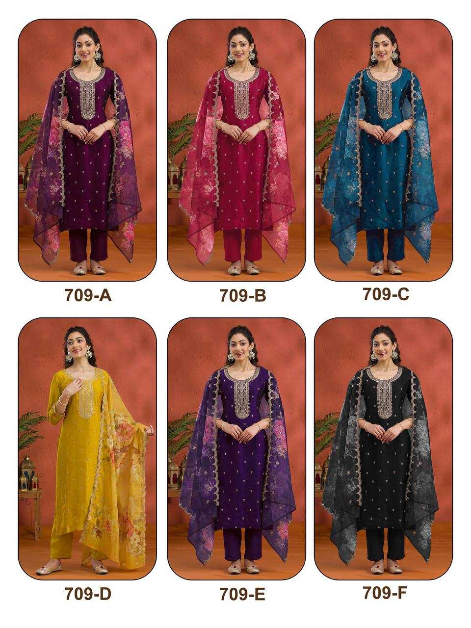 Ynf Vichitra Silk RIN131 709 Suits & Dresses Wedding Collections Festive Collections Wholesale Ladies Silk Suit Suit Material Embroidered Suits Manufacturer