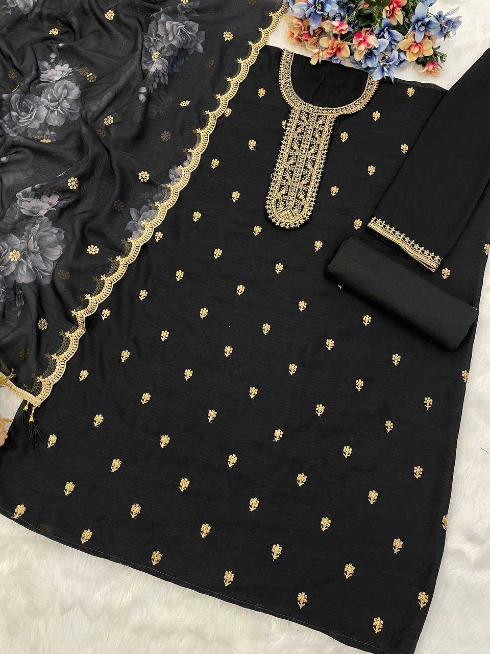 Ynf Vichitra Silk RIN131 709 Suits & Dresses Wedding Collections Festive Collections Wholesale Ladies Silk Suit Suit Material Embroidered Suits Manufacturer