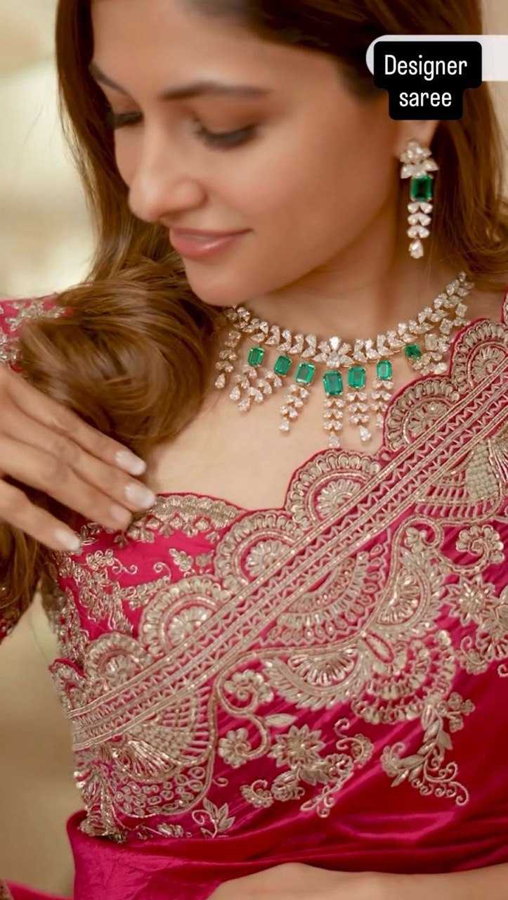 Ynf Vichitra Silk RIN133 600 Sarees Wholesale Party Wear Sarees Fancy Sarees Embroidered Sarees Manufacturer