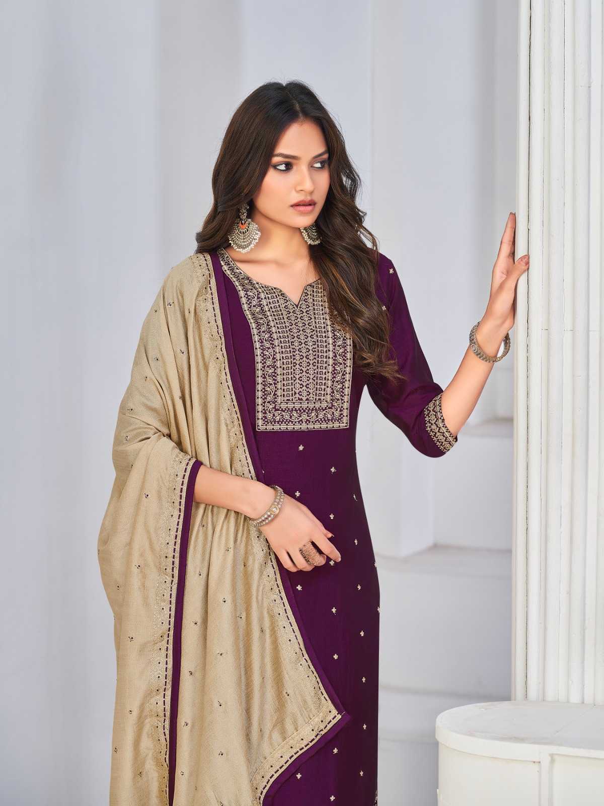 Ynf Vichitra Silk RIN190 AANCHI-BHOOMI Setwise Collections Wholesale Dresses & Suits Catalogs Manufacturer