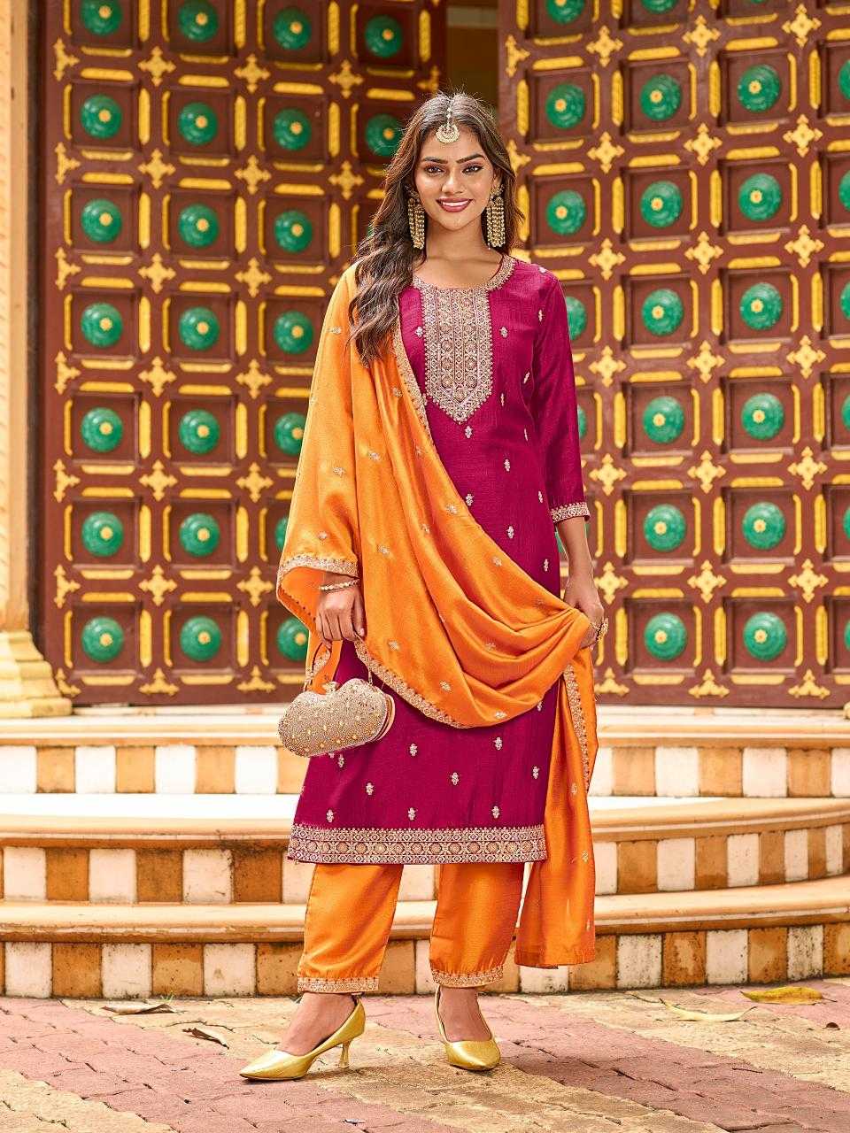 Ynf Vichitra Silk RIN190 AANCHI-HIRAL Setwise Collections Wholesale Kurtis Catalogs Manufacturer