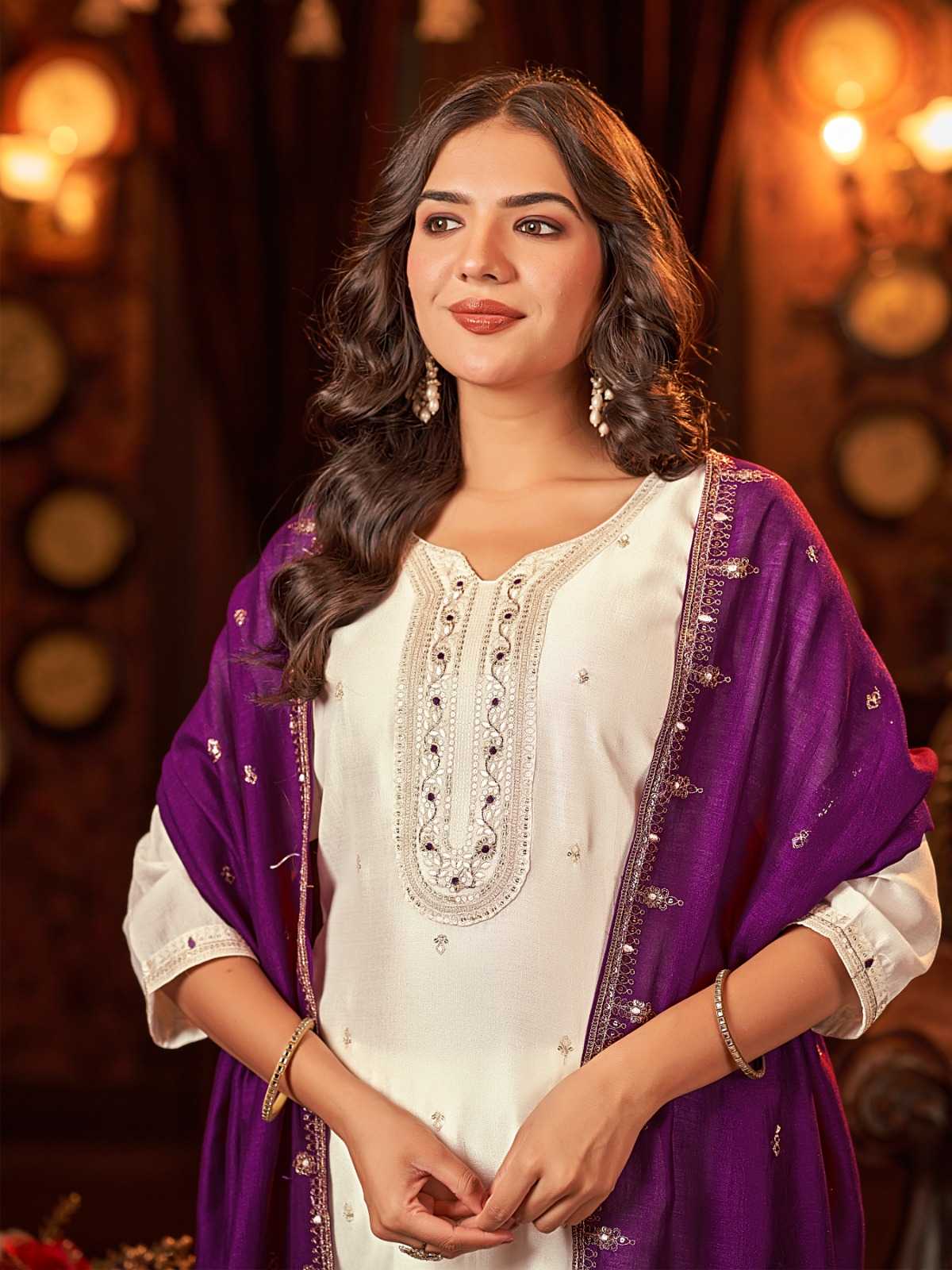 Ynf Vichitra Silk RIN190 AANCHI-JASMINE Setwise Collections Wholesale Dresses & Suits Catalogs Manufacturer