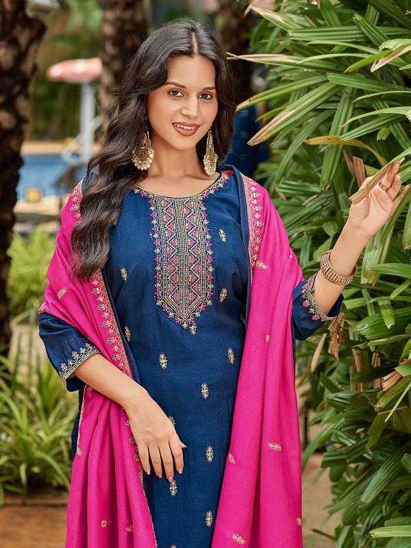 Ynf Vichitra Silk RIN190 AANCHI-KIWI Setwise Collections Wholesale Dresses & Suits Catalogs Manufacturer