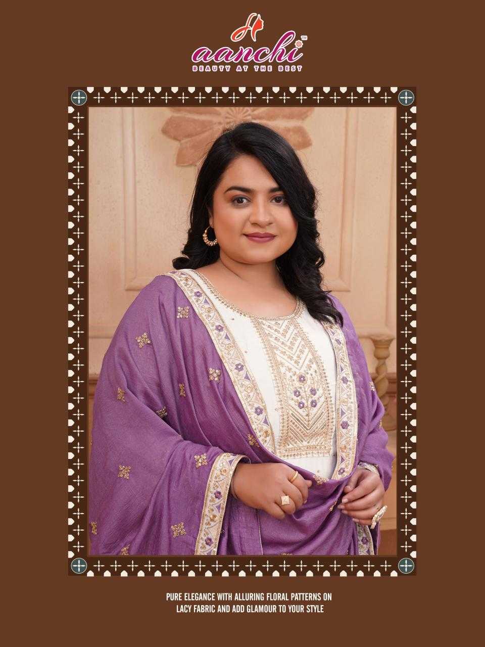 Ynf Vichitra Silk RIN190 AANCHI-PLUS CRYSTAL 2.0 Setwise Collections Wholesale Dresses & Suits Catalogs Manufacturer
