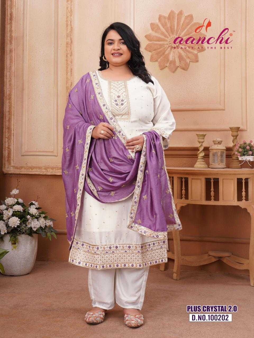 Ynf Vichitra Silk RIN190 AANCHI-PLUS CRYSTAL 2.0 Setwise Collections Wholesale Dresses & Suits Catalogs Manufacturer