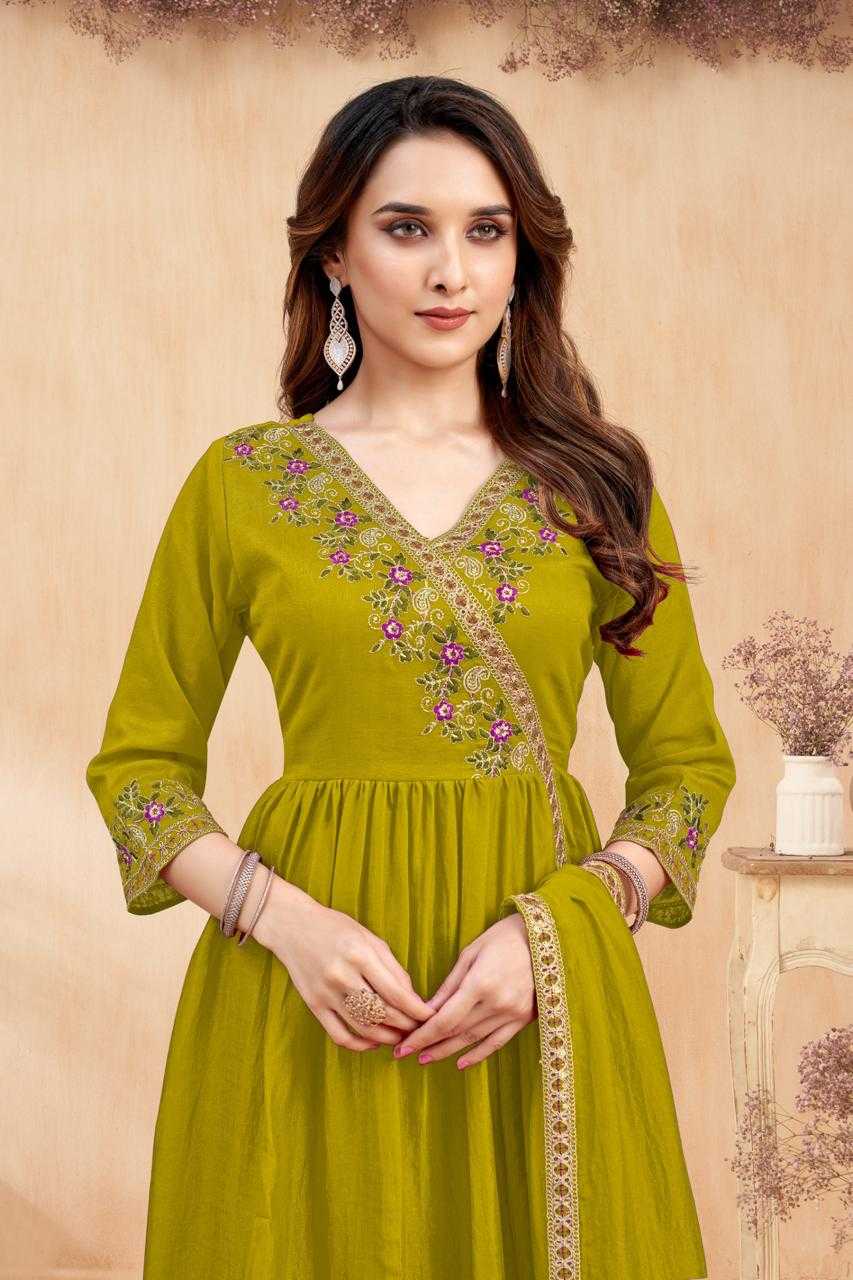 Ynf Vichitra Silk RIN190 FZ Setwise Collections Wholesale Gowns Catalogs Manufacturer