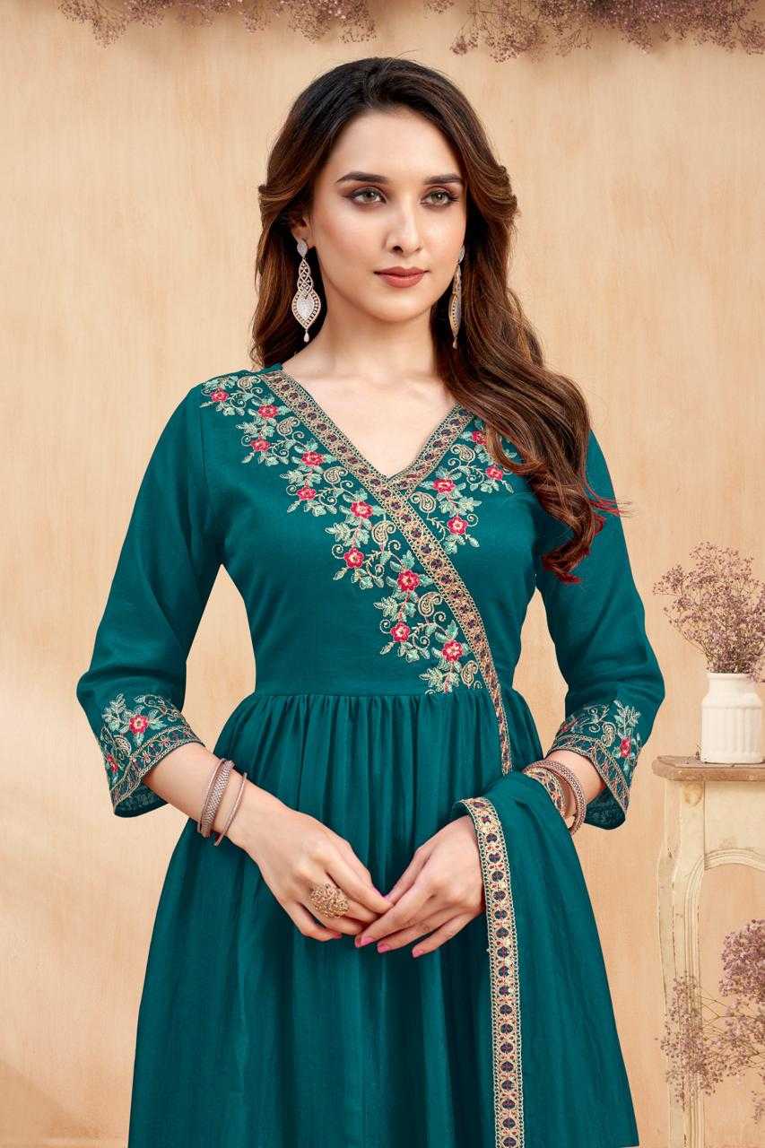Ynf Vichitra Silk RIN190 FZ Setwise Collections Wholesale Gowns Catalogs Manufacturer