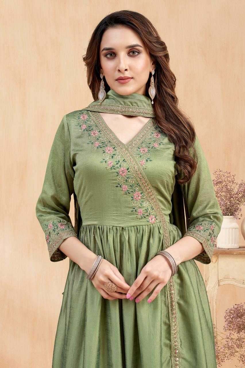 Ynf Vichitra Silk RIN190 FZ Setwise Collections Wholesale Gowns Catalogs Manufacturer