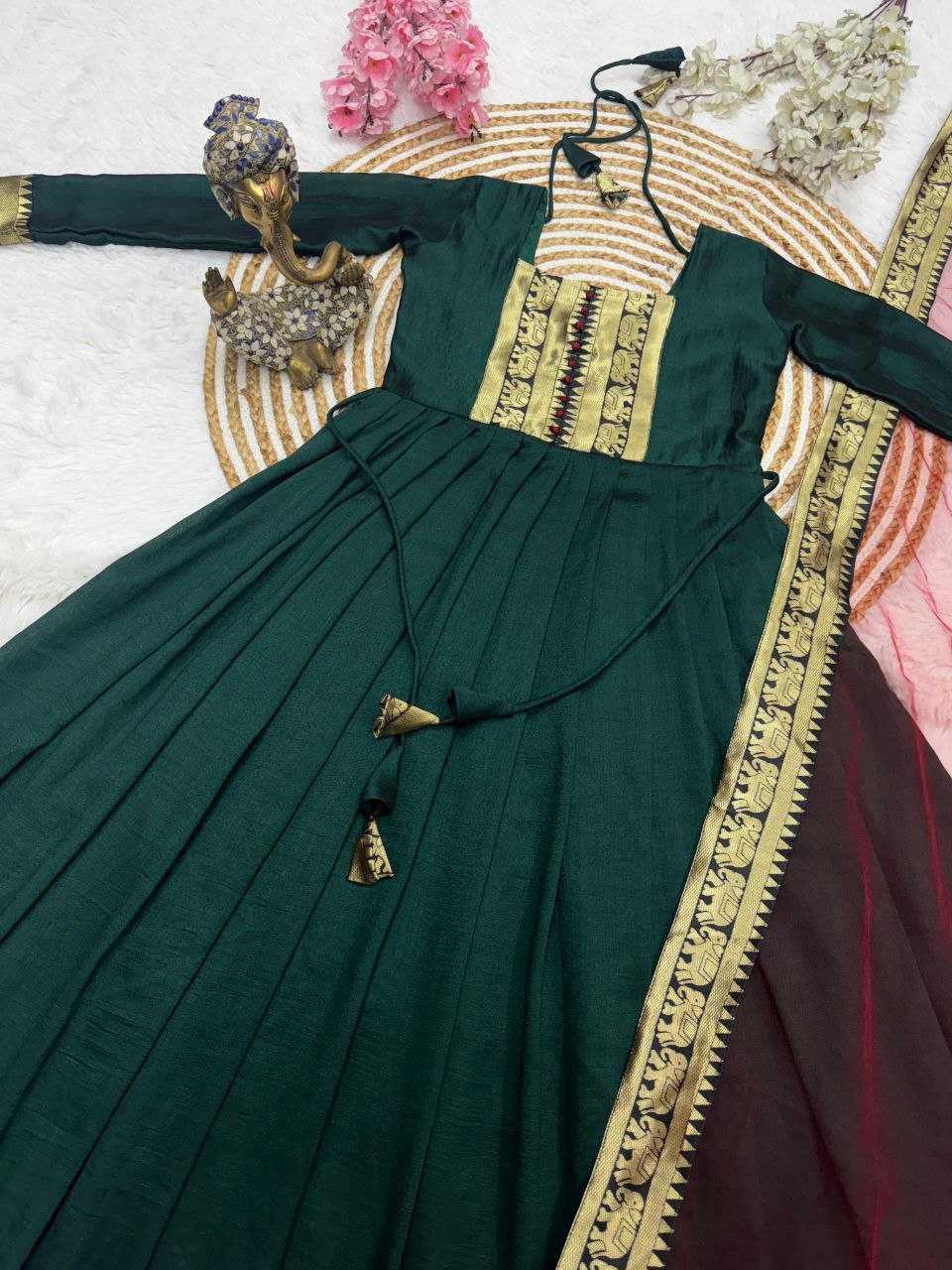 Ynf Vichitra Silk RIN217 328 Gowns Wholesale Fancy Gowns Embroidery Gowns Party Gowns Manufacturer