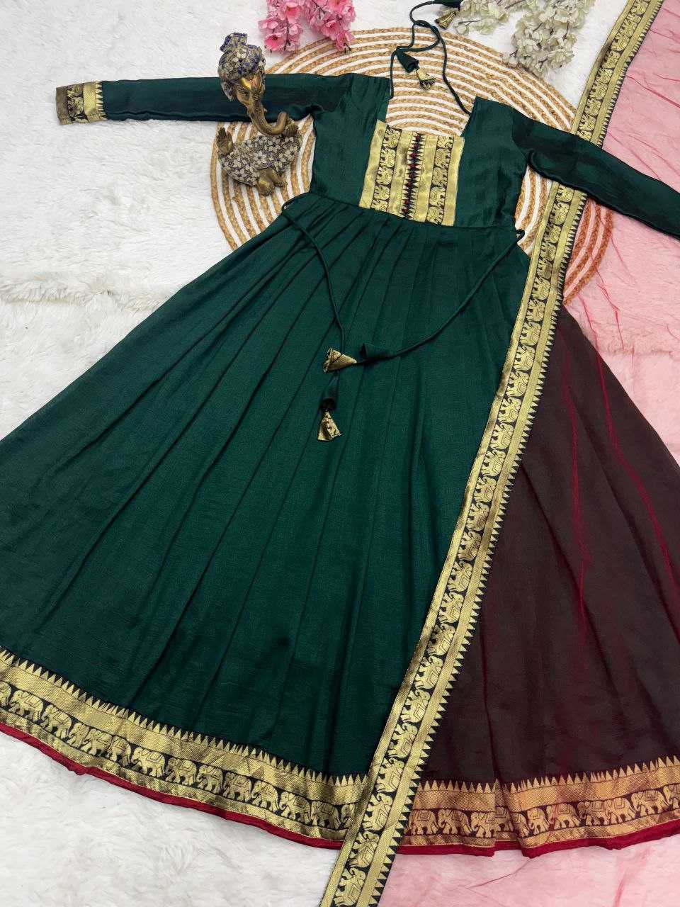 Ynf Vichitra Silk RIN217 328 Gowns Wholesale Fancy Gowns Embroidery Gowns Party Gowns Manufacturer