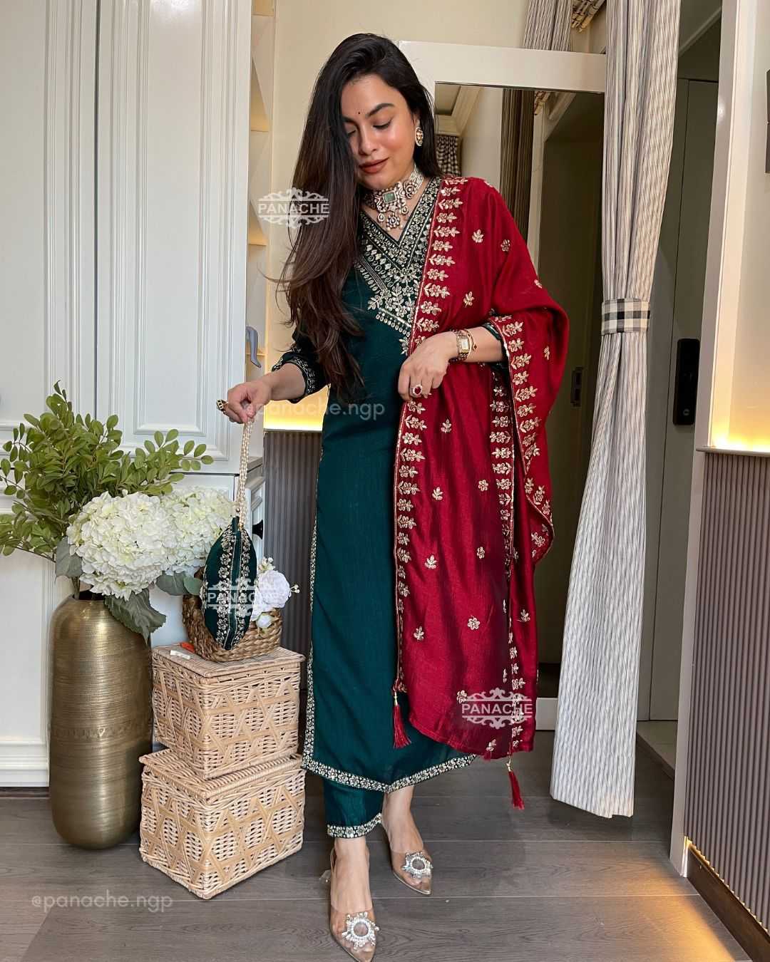 Ynf Vichitra Silk RIN222 LP1072 Kurti Wholesale Designer Kurtis Silk Kurtis Kurti With Pants Manufacturer
