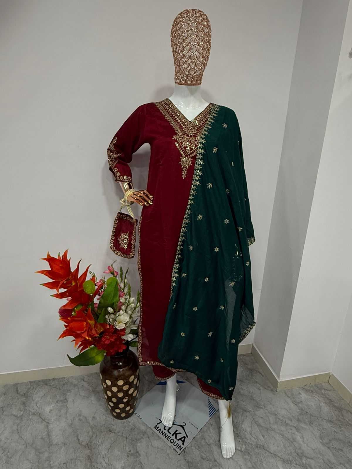 Ynf Vichitra Silk RIN222 LP1072 Kurti Wholesale Designer Kurtis Silk Kurtis Kurti With Pants Manufacturer