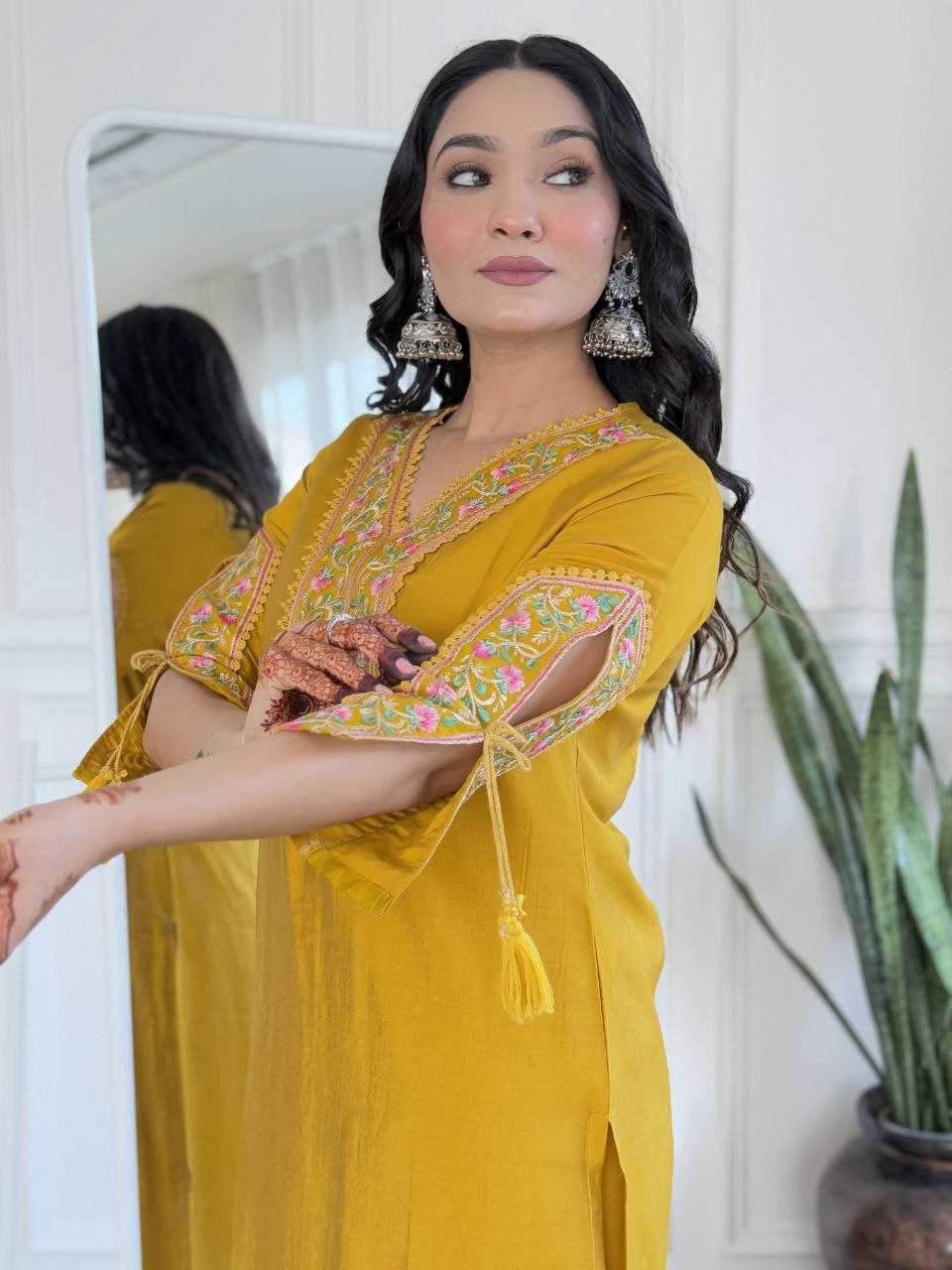 Ynf Viscose Chanderi KESH529 642 Suits & Dresses Wedding Collections Festive Collections Wholesale Embroidery Suits Chanderi Suit Wedding guest dresses Manufacturer