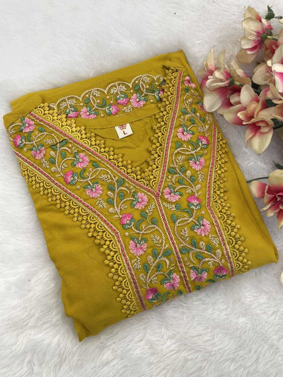 Ynf Viscose Chanderi KESH529 642 Suits & Dresses Wedding Collections Festive Collections Wholesale Embroidery Suits Chanderi Suit Wedding guest dresses Manufacturer