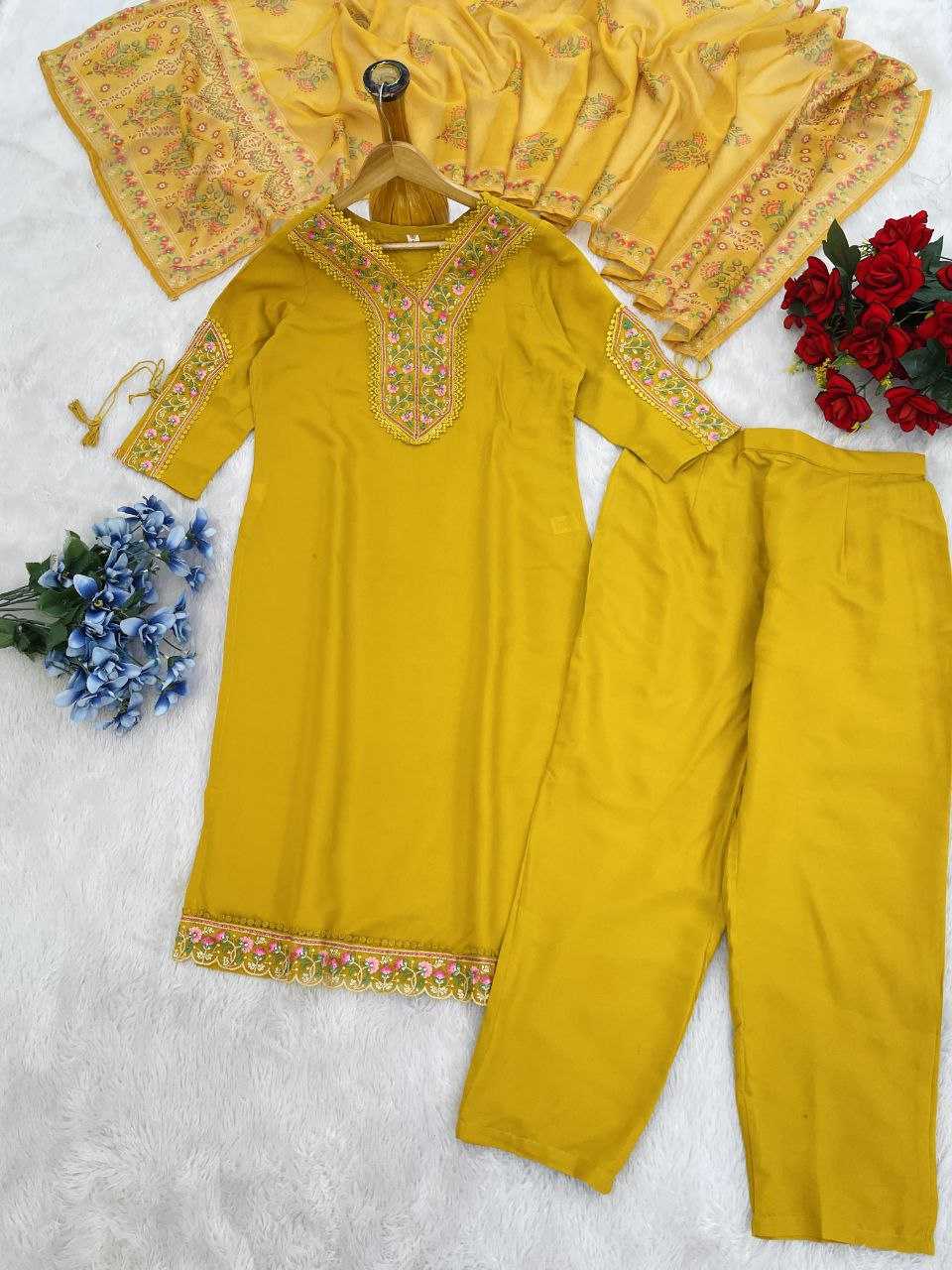 Ynf Viscose Chanderi KESH529 642 Suits & Dresses Wedding Collections Festive Collections Wholesale Embroidery Suits Chanderi Suit Wedding guest dresses Manufacturer