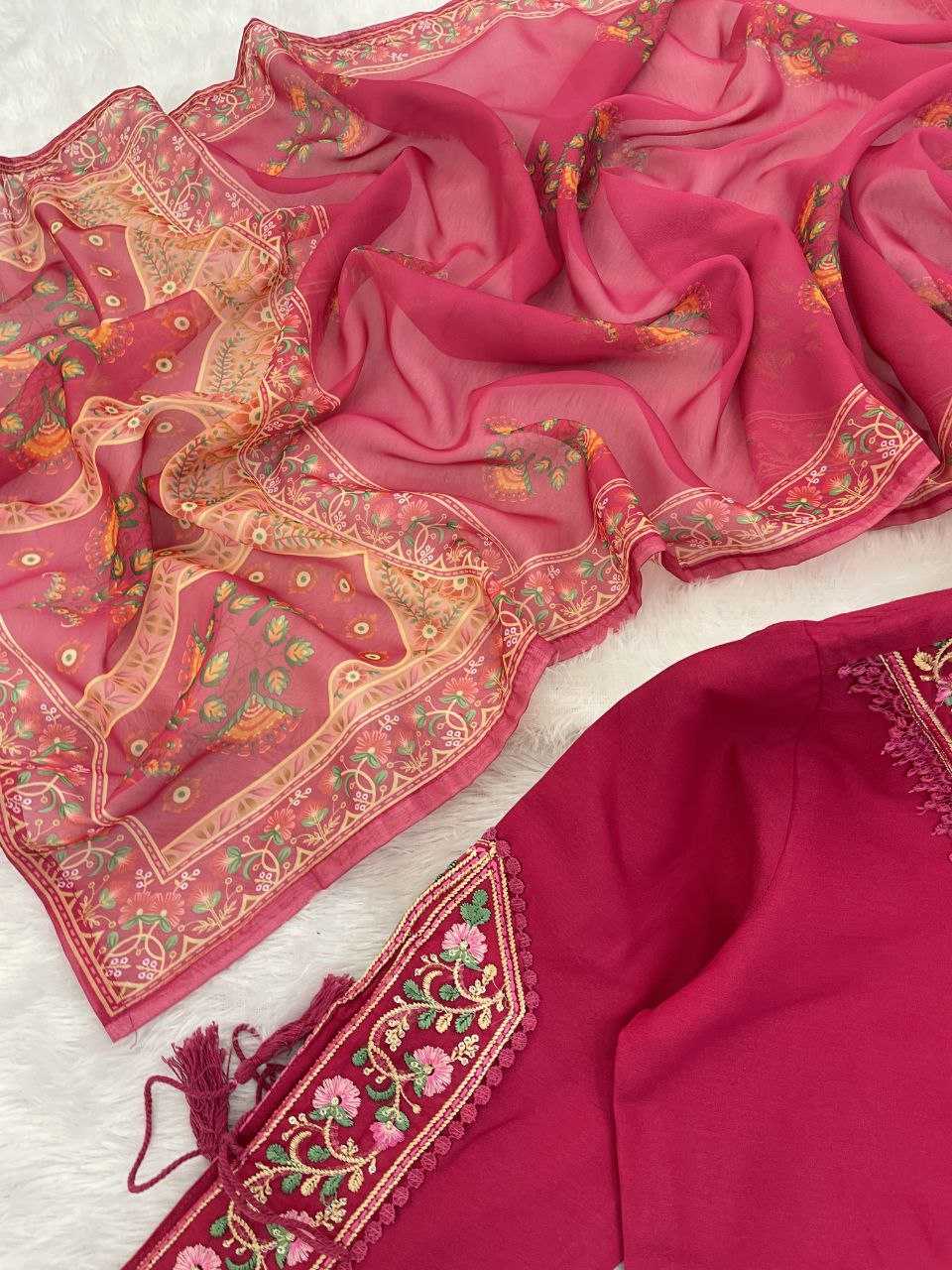 Ynf Viscose Chanderi KESH529 642 Suits & Dresses Wedding Collections Festive Collections Wholesale Embroidery Suits Chanderi Suit Wedding guest dresses Manufacturer
