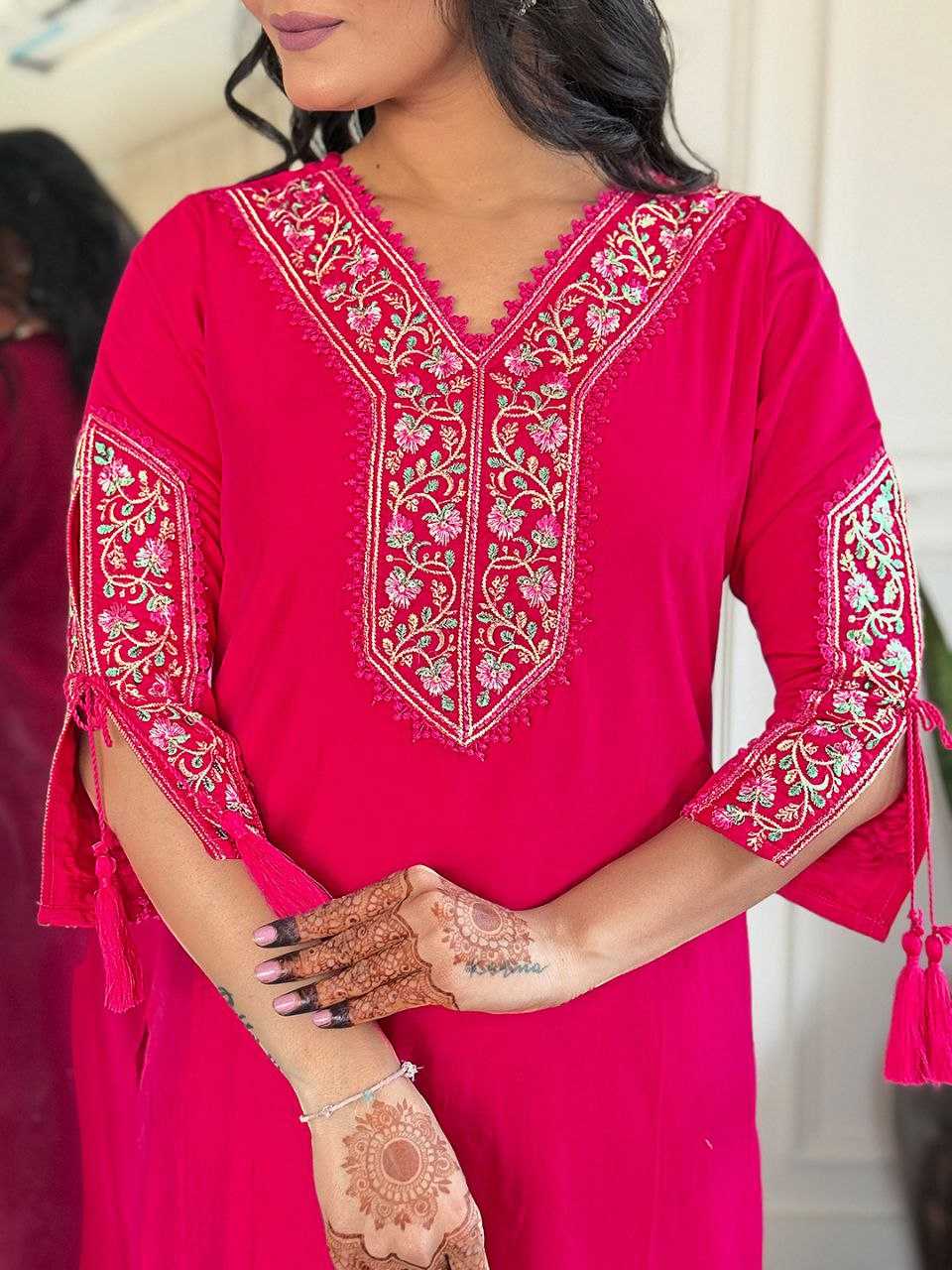 Ynf Viscose Chanderi KESH529 642 Suits & Dresses Wedding Collections Festive Collections Wholesale Embroidery Suits Chanderi Suit Wedding guest dresses Manufacturer