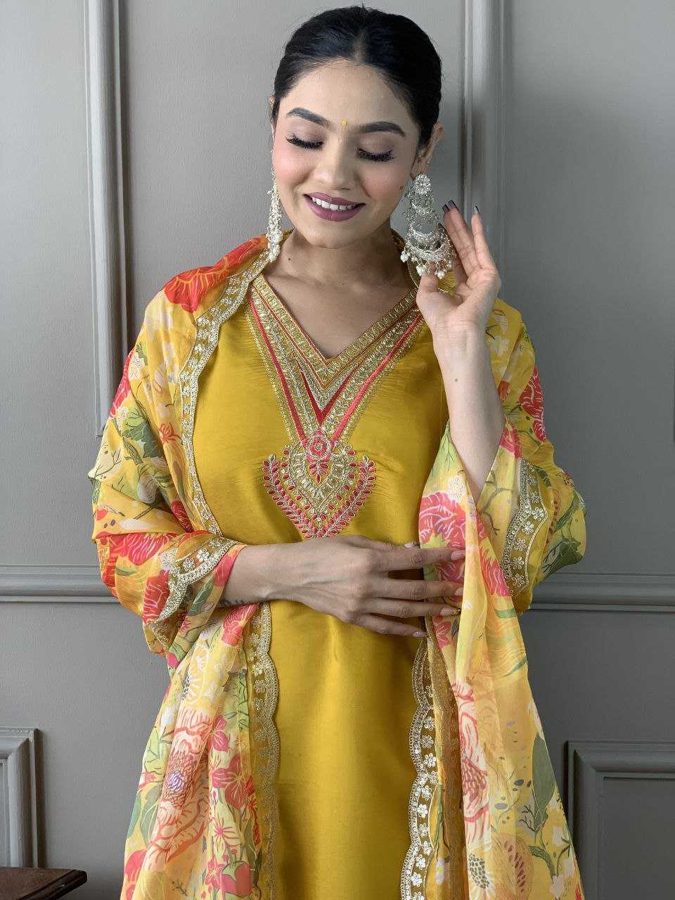 Ynf Viscose Chanderi KESH529 ANUSHREE Suits & Dresses Wedding Collections Festive Collections Wholesale Embroidery Suits Chanderi Suit Casual Dresses Manufacturer