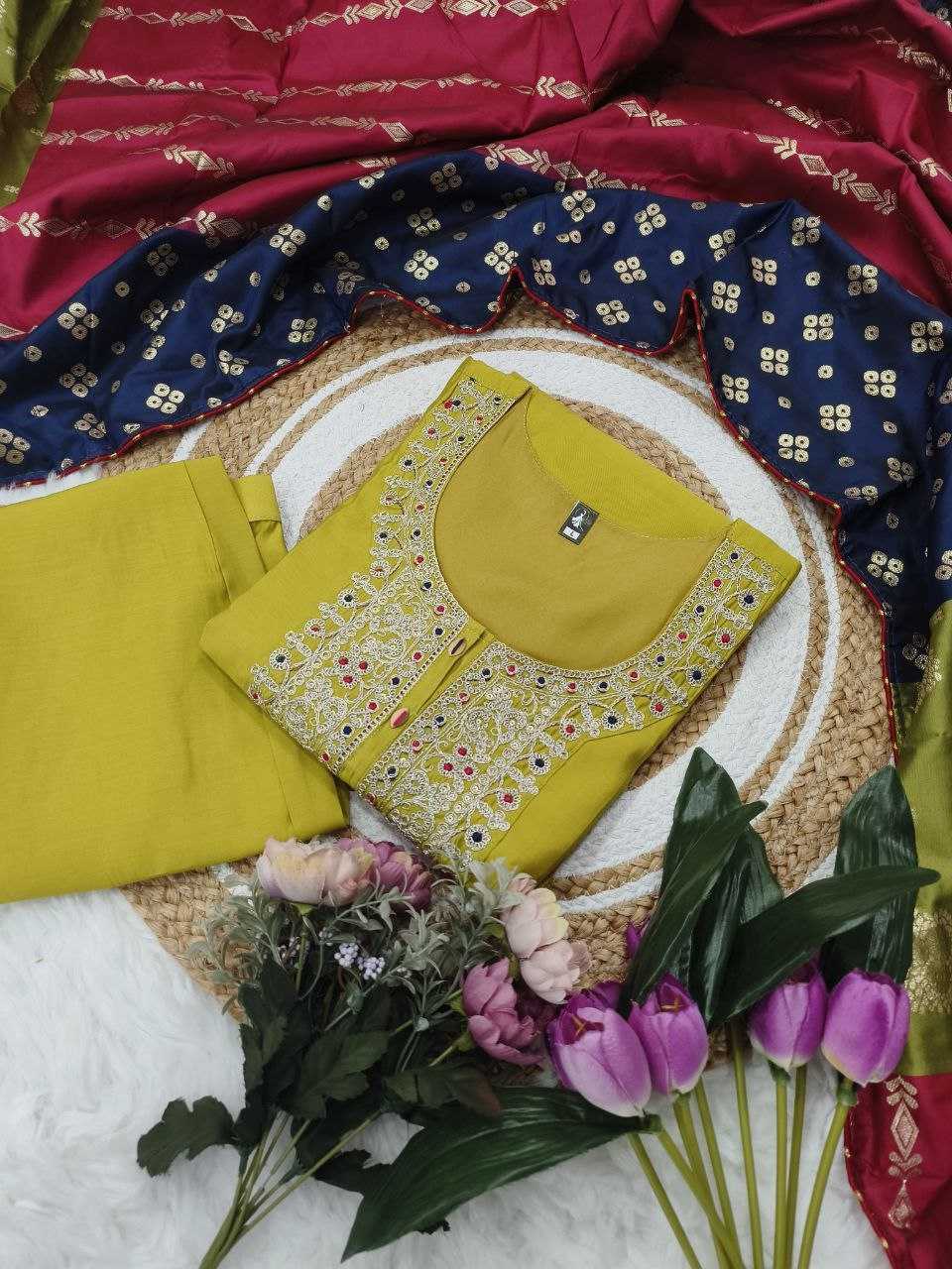 Ynf Viscose Chanderi KESH529 KRITI Suits & Dresses Wedding Collections Festive Collections Wholesale Embroidery Suits Party wear suits Chanderi Suit Manufacturer