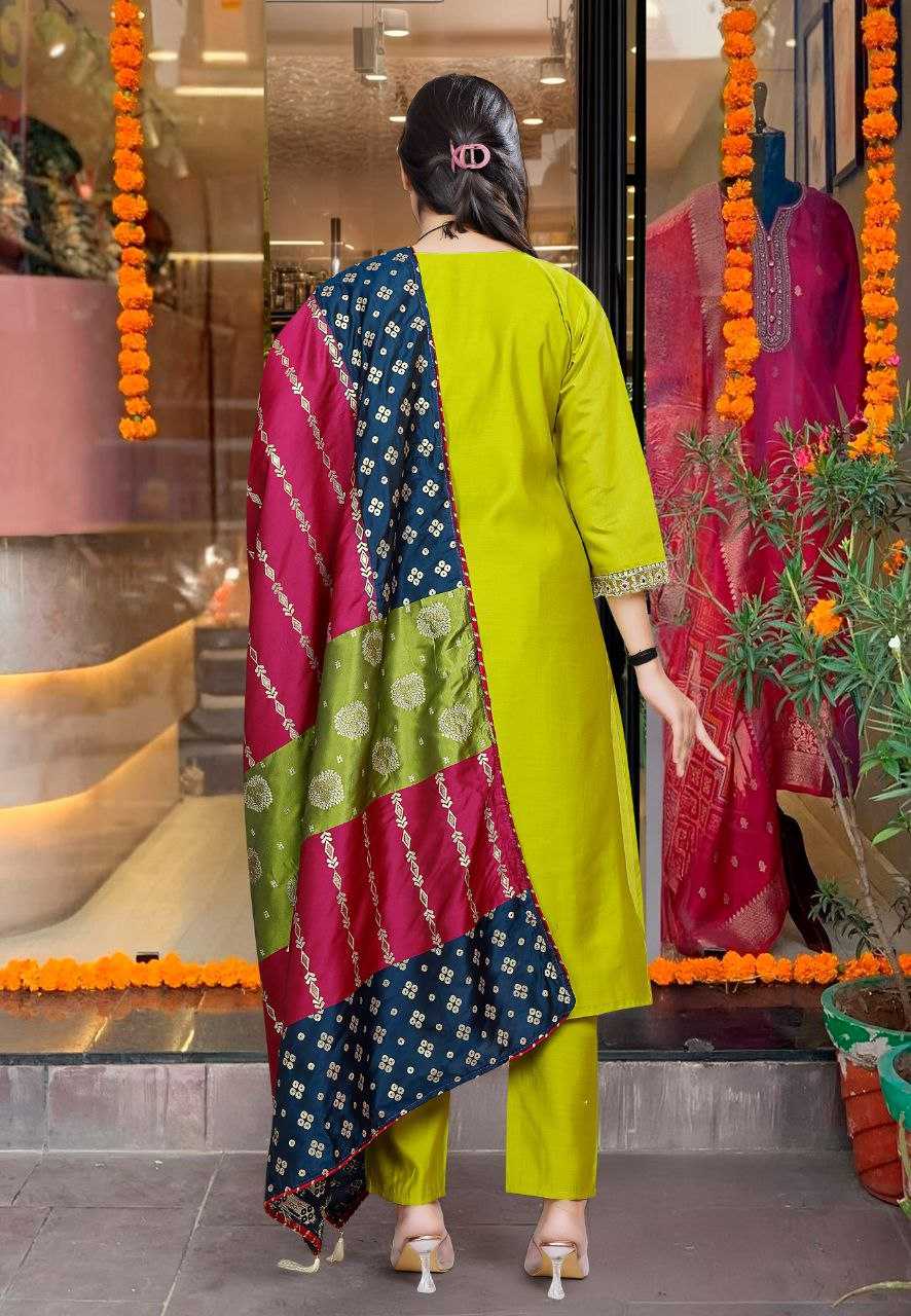 Ynf Viscose Chanderi KESH529 KRITI Suits & Dresses Wedding Collections Festive Collections Wholesale Embroidery Suits Party wear suits Chanderi Suit Manufacturer