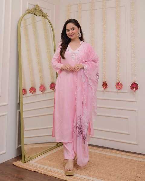 Ynf Viscose Chanderi RIN131 LAXMI Suits & Dresses Wedding Collections Festive Collections Wholesale Embroidery Suits Ladies Silk Suit Party wear suits Manufacturer