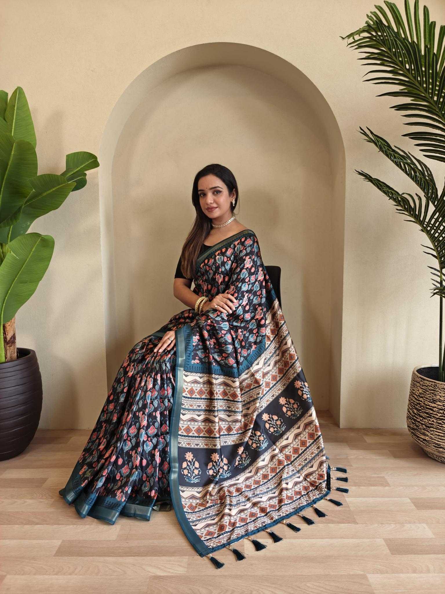 Ynf Viscose KESH249 Neha Sarees Wholesale Printed Sarees Zari Border Sarees Viscose Saree Manufacturer