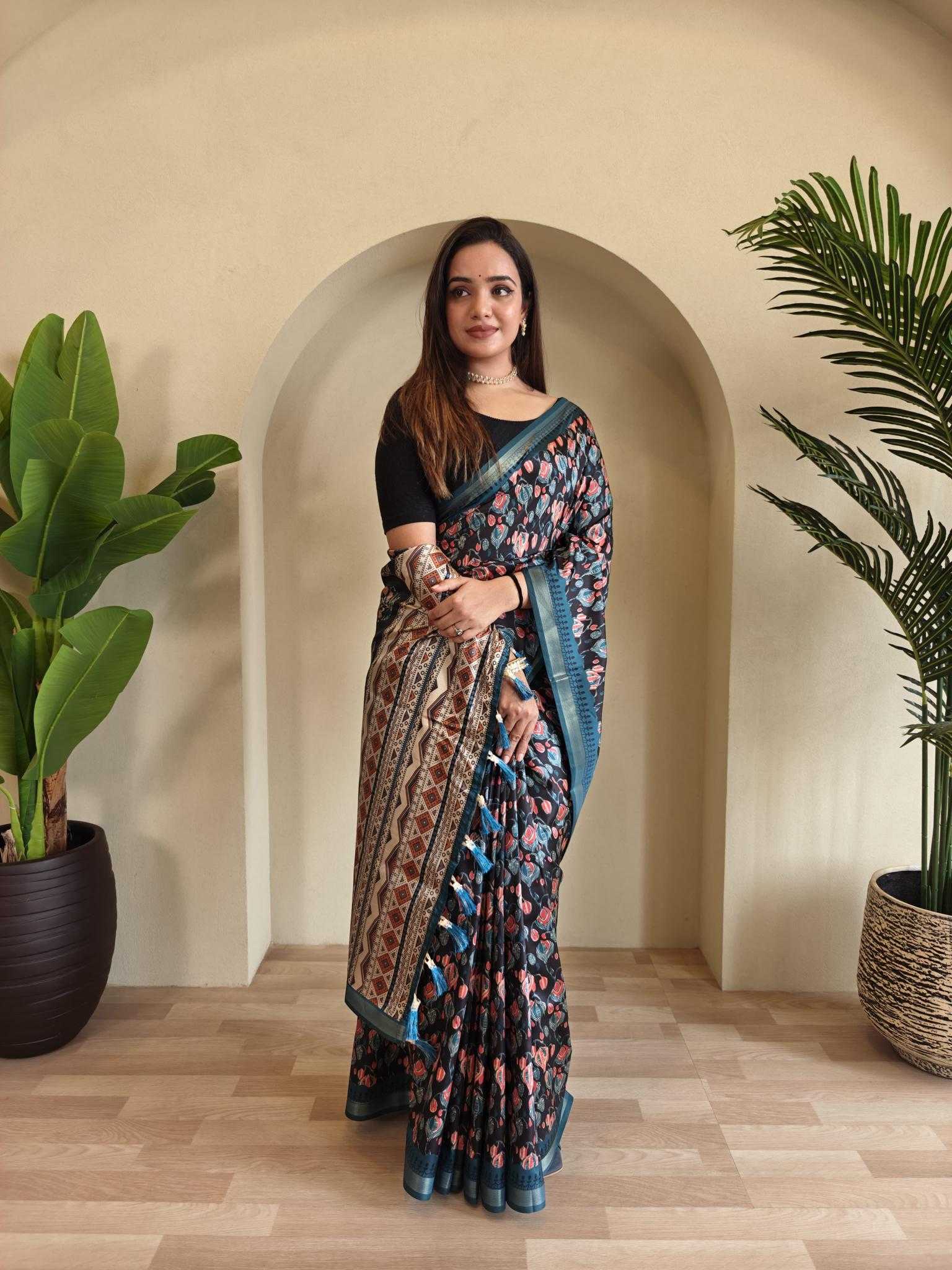 Ynf Viscose KESH249 Neha Sarees Wholesale Printed Sarees Zari Border Sarees Viscose Saree Manufacturer