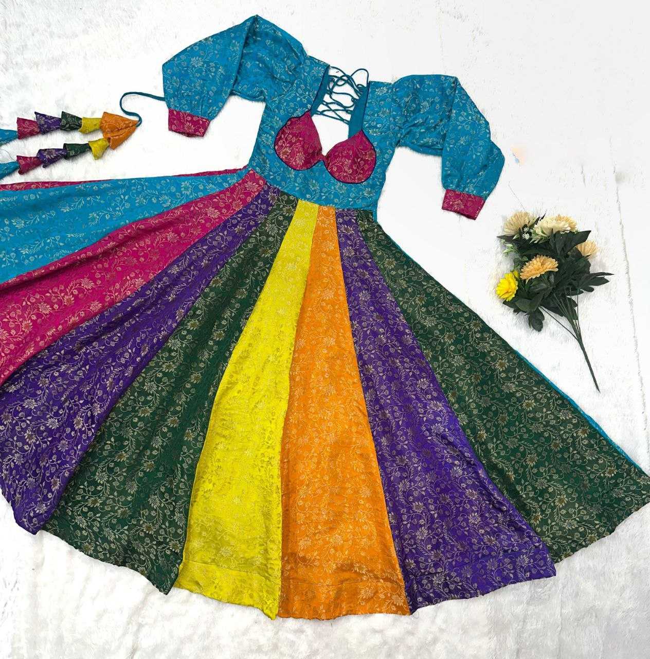 Ynf Viscose KESH505 158 Gowns Wholesale Printed Gowns Fancy Gowns Anarkali Gown Long Gowns Manufacturer