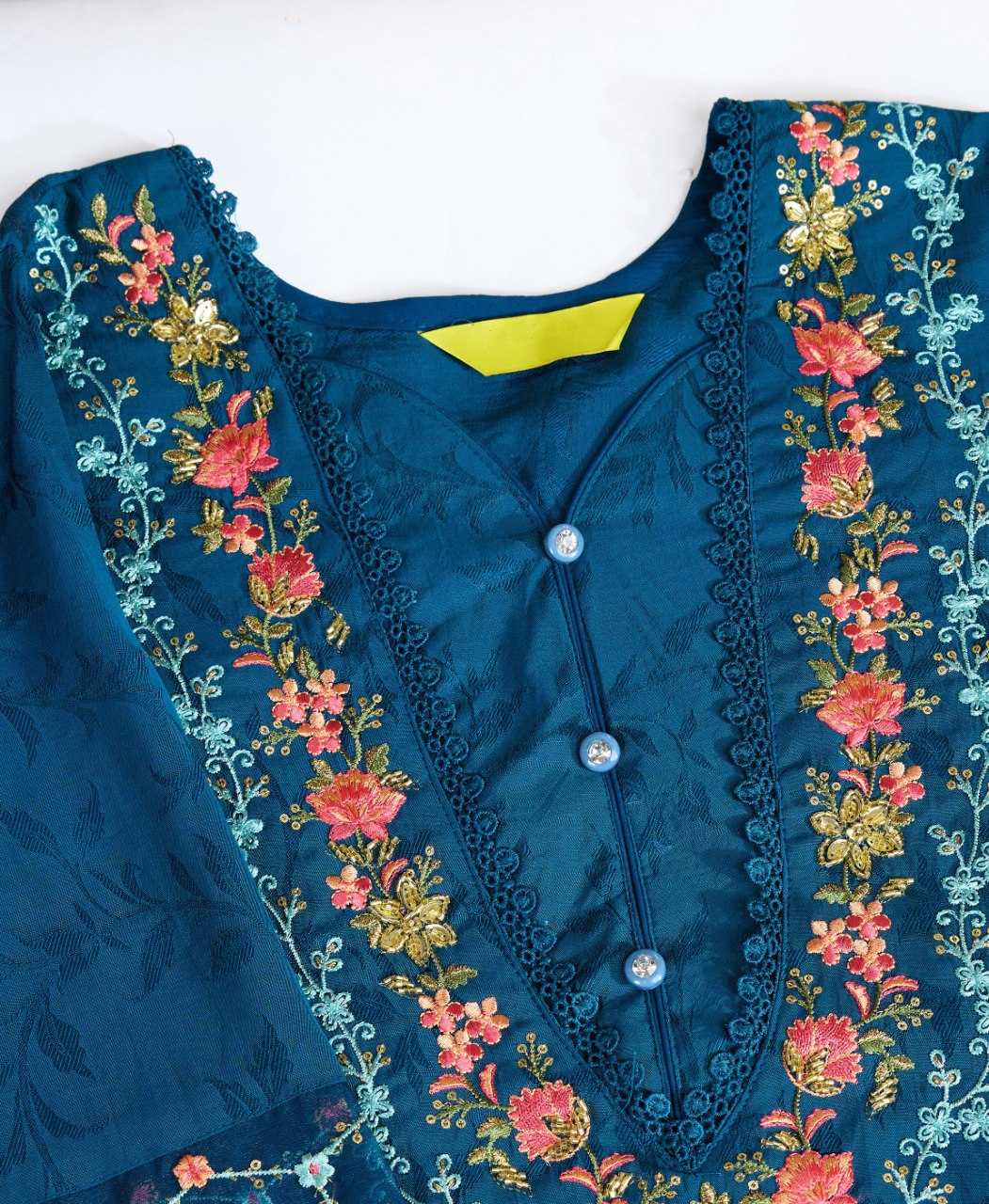 Ynf Viscose KESH507 Teal Blue Suits & Dresses Wedding Collections Festive Collections Wholesale Ladies Silk Suit Embroidered Suits Casual Dresses Manufacturer