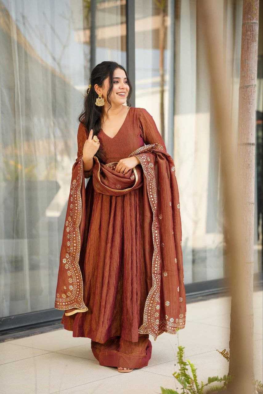Ynf Viscose KESH529 BINA Gowns Wholesale Embroidery Gowns Anarkali Gown Party Gowns Sequin Gowns Manufacturer