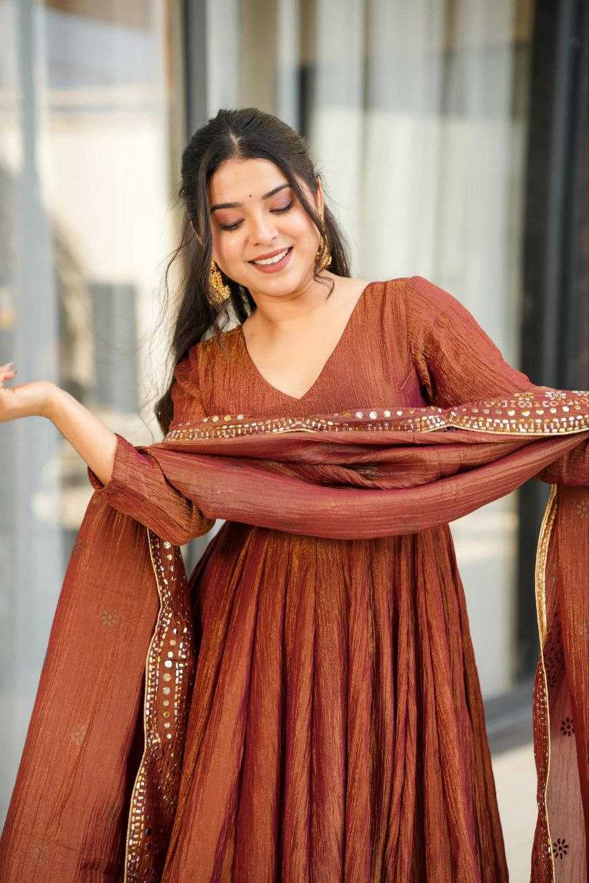Ynf Viscose KESH529 BINA Gowns Wholesale Embroidery Gowns Anarkali Gown Party Gowns Sequin Gowns Manufacturer