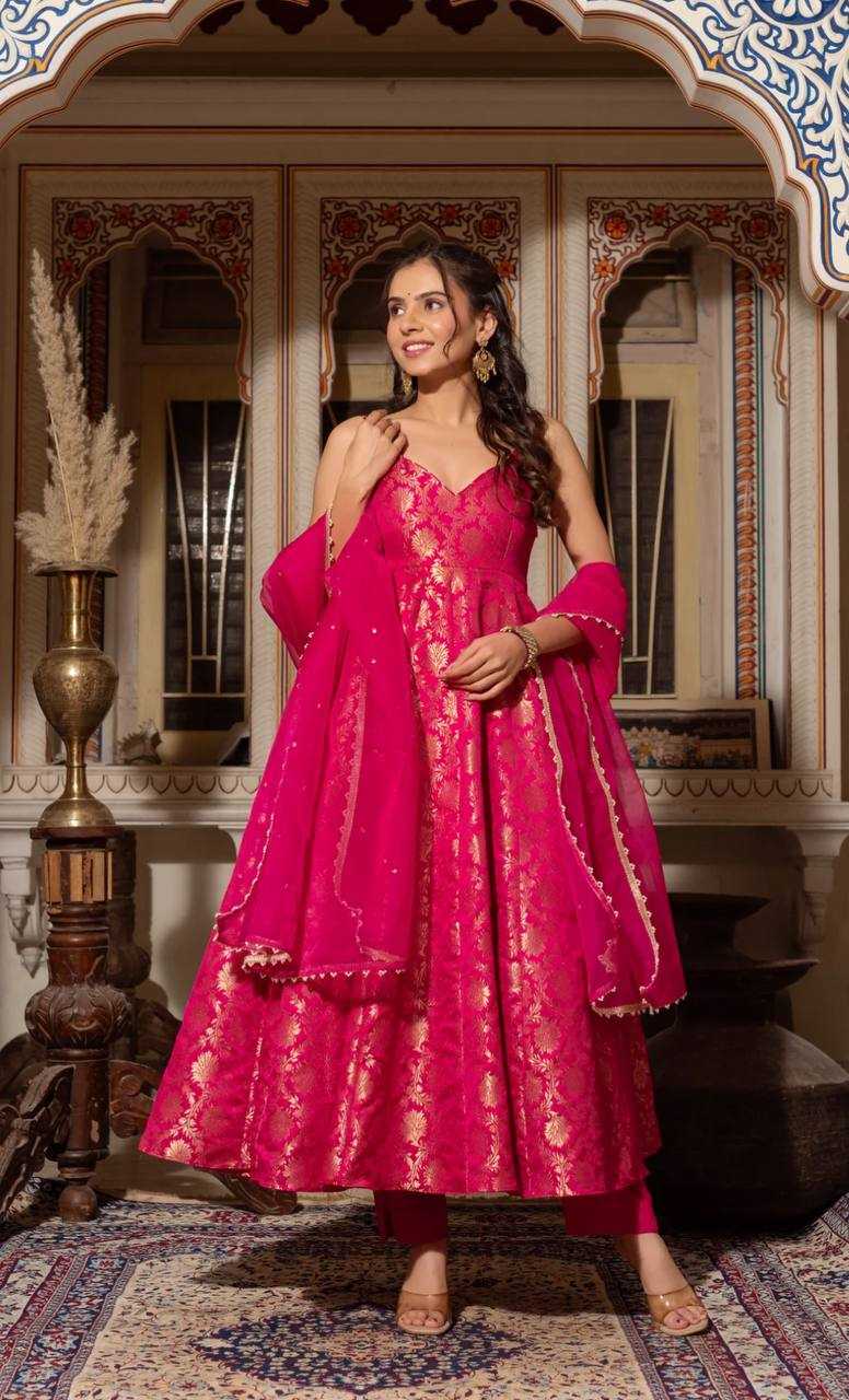Ynf Viscose KESH533 5096 Gowns Wholesale Fancy Gowns Embroidery Gowns Anarkali Gown Sleeveless Gowns Sequin Gowns Manufacturer