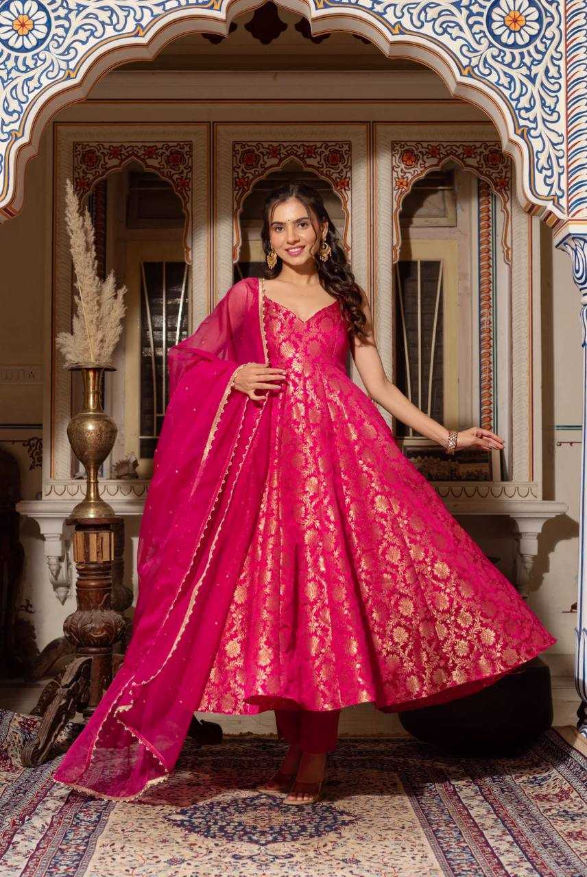 Ynf Viscose KESH533 5096 Gowns Wholesale Fancy Gowns Embroidery Gowns Anarkali Gown Sleeveless Gowns Sequin Gowns Manufacturer