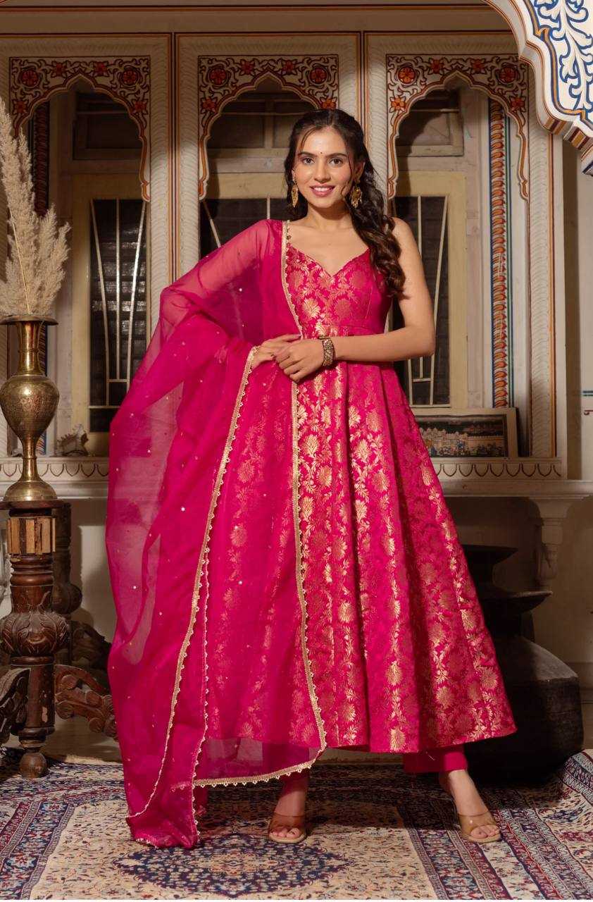 Ynf Viscose KESH533 5096 Gowns Wholesale Fancy Gowns Embroidery Gowns Anarkali Gown Sleeveless Gowns Sequin Gowns Manufacturer